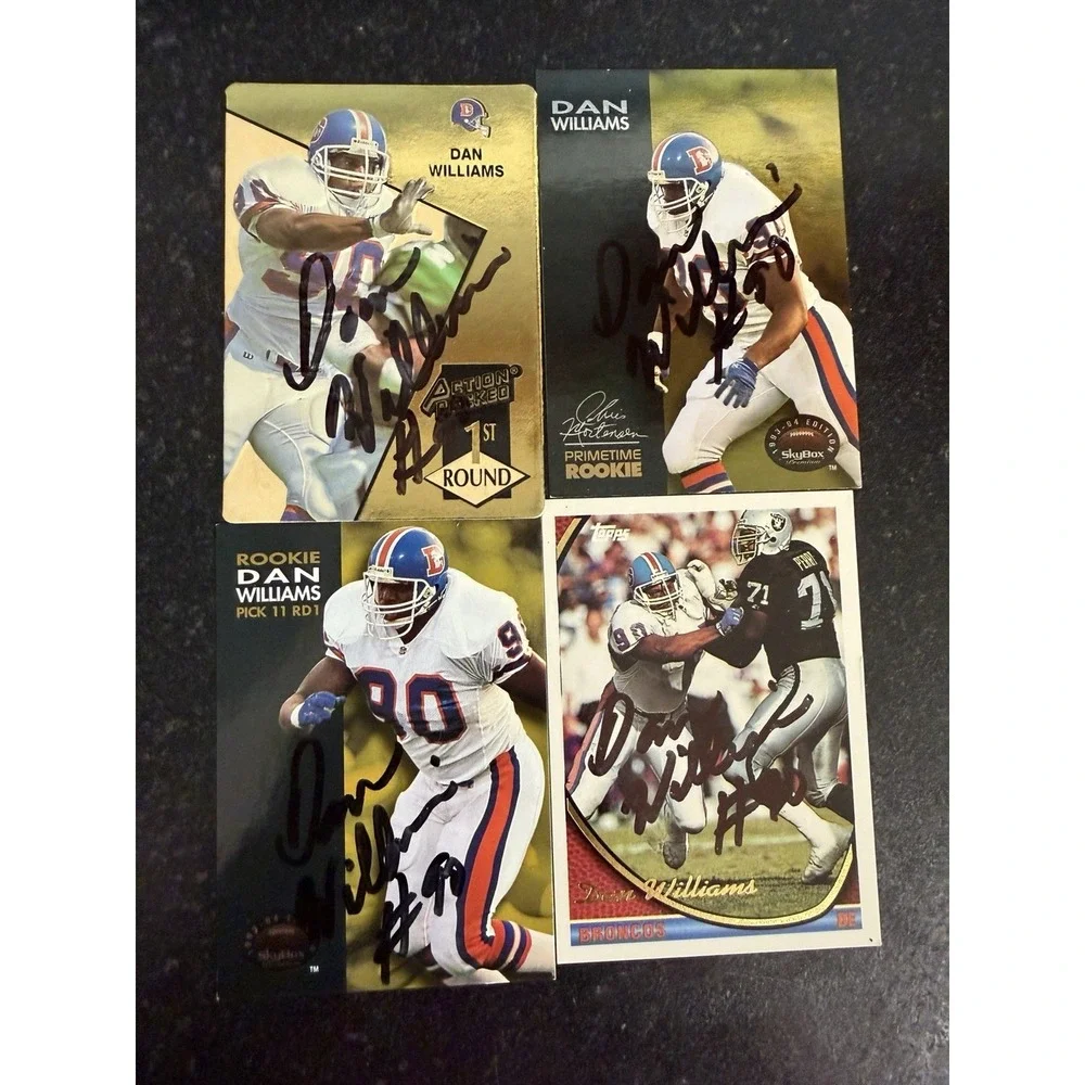 Dan Williams Auto Lot‎ (24) Denver Broncos Signed Cards 1993 Rookie Era